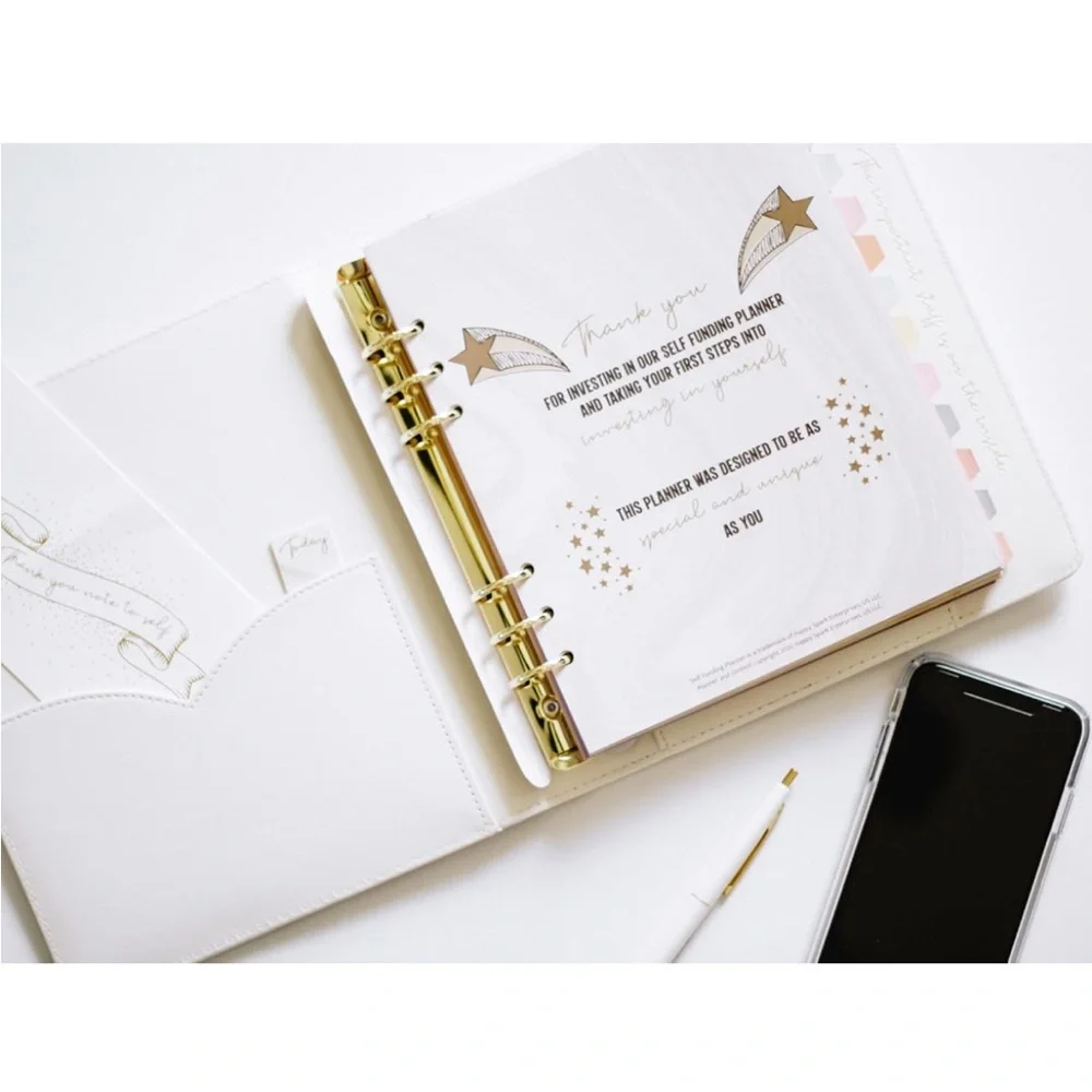 Self Funding Luxury Undated 12 Month Planner / Daily Organizer, Pink Marble, NEW